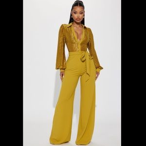 Mustard Long Sleeve Jumpsuit